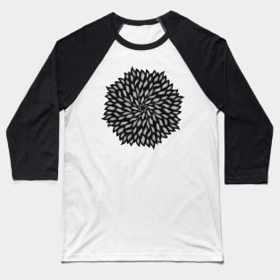 [Hand-drawn] Zen mandala with leaves Baseball T-Shirt